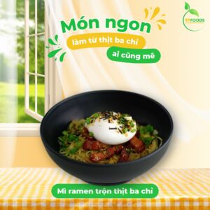 Mì ramen trộn ba chỉ