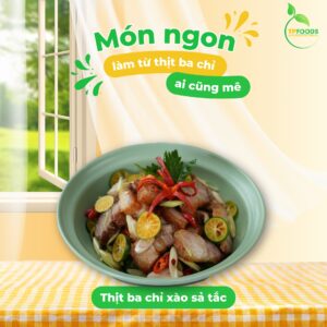 Thịt ba chỉ xào sả tắc